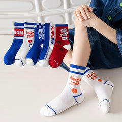 Boys Student Middle Tube Socks for Kids