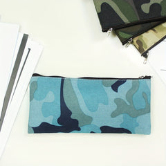 Camouflage Pencil Case Large Capacity Canvas Stationery Bag