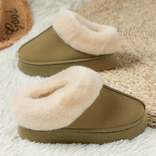 Women's Fleece Snow Boots Non Slip Wear Resistant Outdoor Ankle Boots