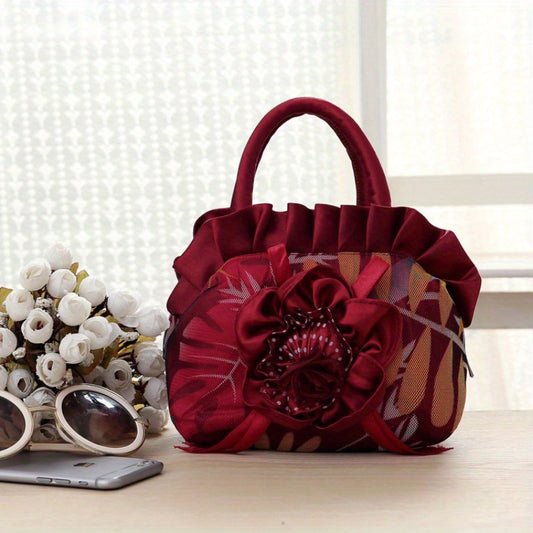 Mini Flower Lace Handbag Key Coin Purse Women's Phone Bag