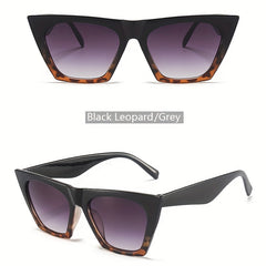 Cat Eye Sunglasses Gradient Lens Square Frame UV400