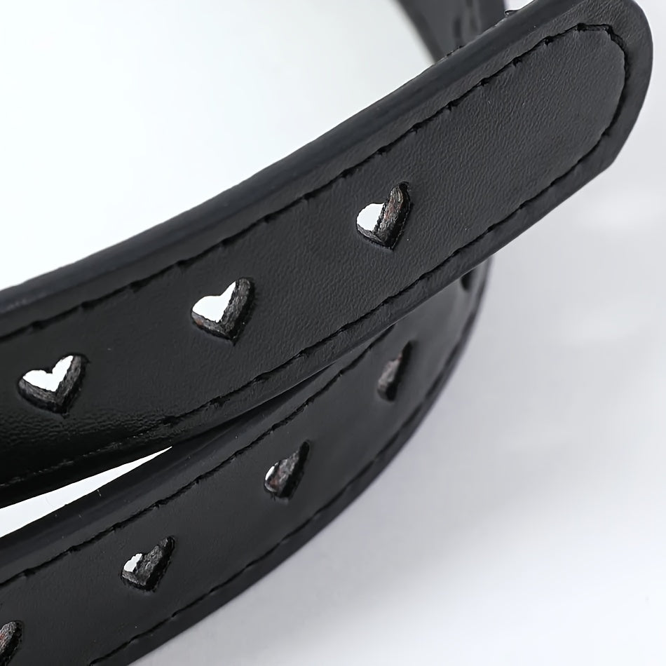 Girls Y2K Heart Buckle Belt for Music