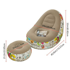 Inflatable Deck Chair Lounger Sofa for Outdoor Travel Camping