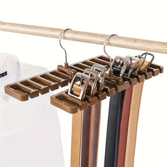 Foldable Belts Storage Hanger 10 Grids Clothes Rack Ties Belts Organizer