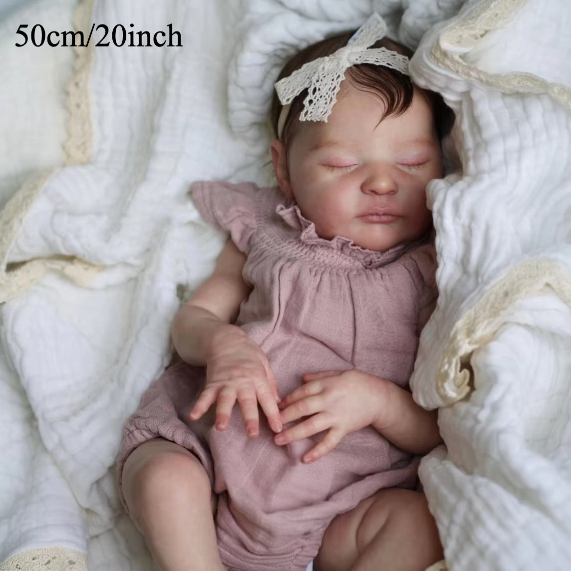 3D Painted Reborn Youngsters Girl Doll with Veins Cloth Body & Vinyl