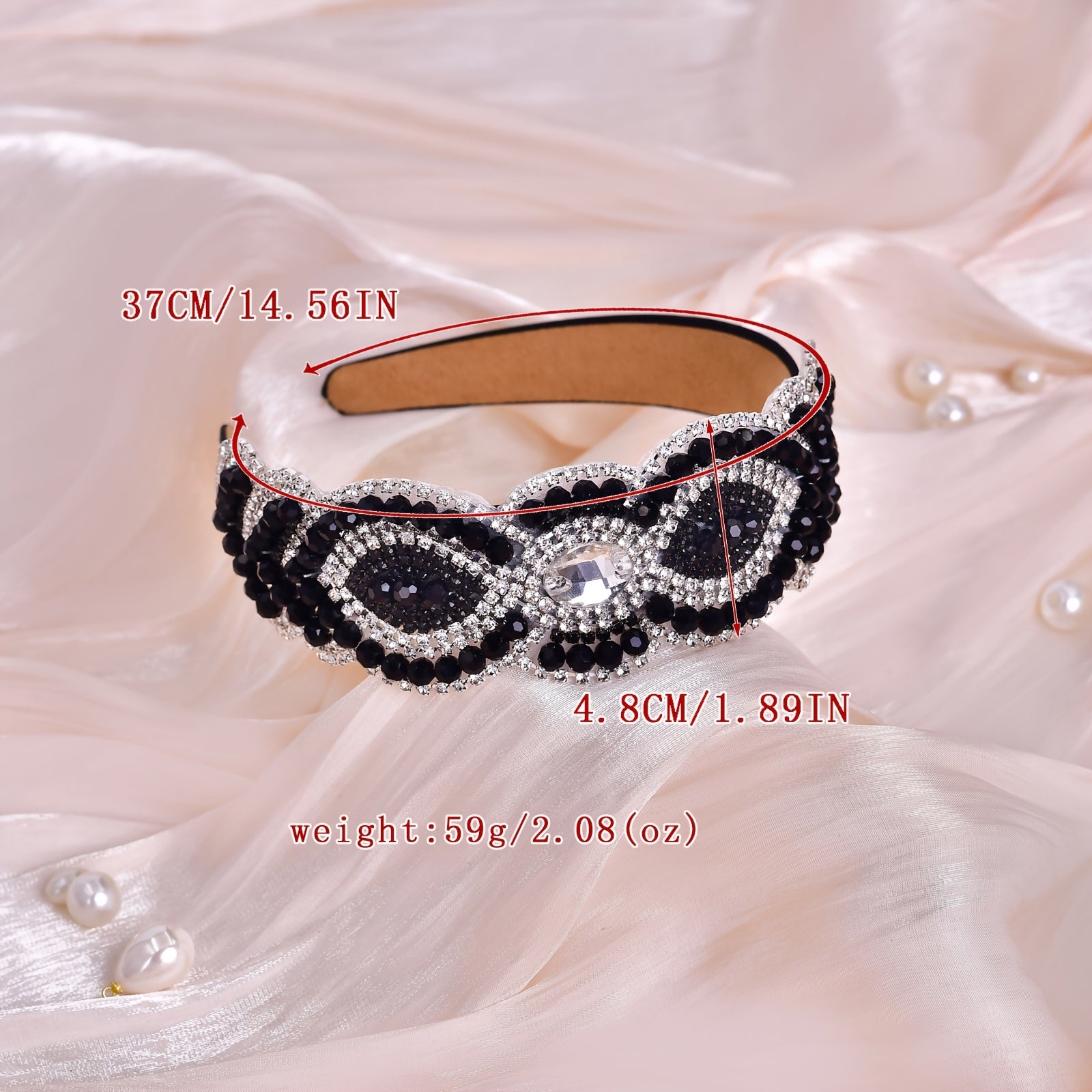 Crystal Hair Headband Vintage Hair Tie Baroque Hair Circle