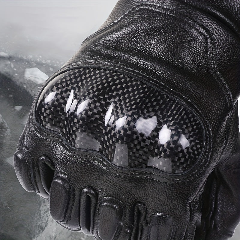 Windproof Warm Motorcycle Riding Gloves Touchscreen Full Finger Cold Resistant