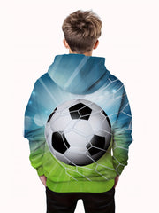 3D Print Football Boy's Casual Hoodie Long Sleeve Hooded Sweatshirt