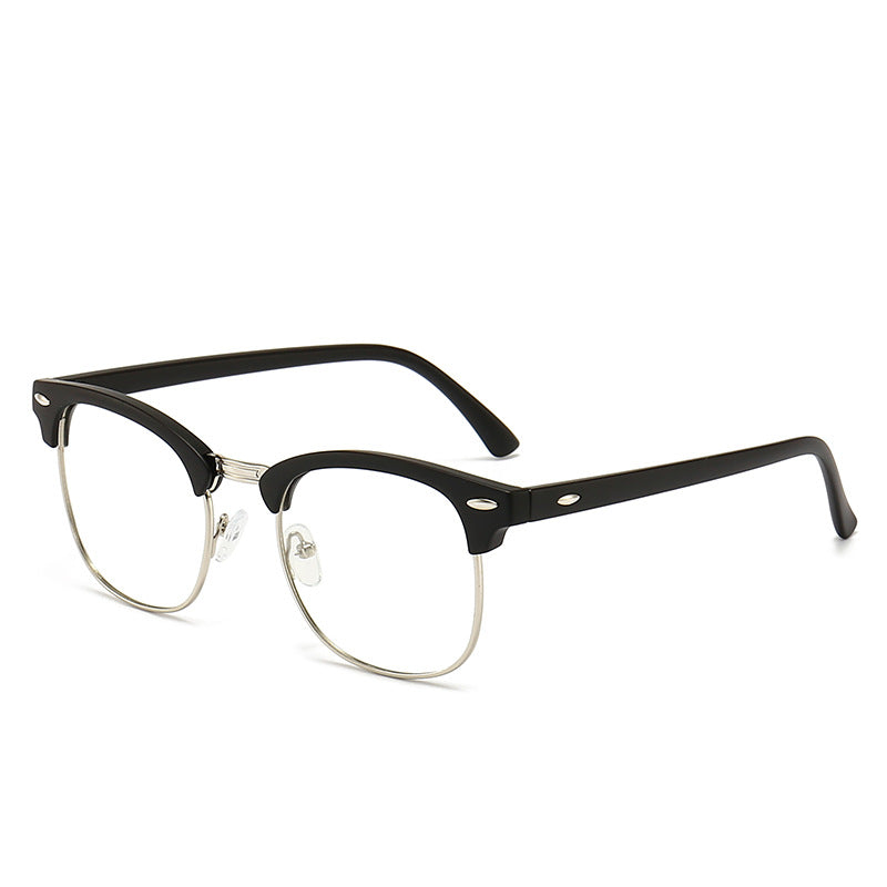 Square Clear Lens Light Blocking Glasses Anti Eyestrain for Women Men