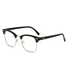 Square Clear Lens Light Blocking Glasses Anti Eyestrain for Women Men