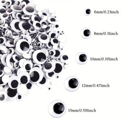 550pcs Craft Sticker Wiggle Eyes Mixed Sizes DIY