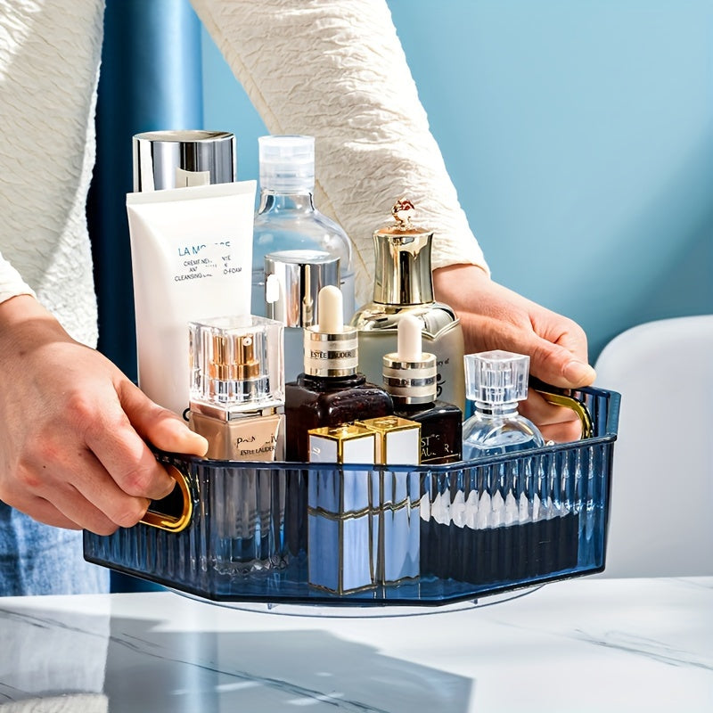 Spinning Spice Rack Organizer Counter Shelf Decorative Tray Skincare Organizer