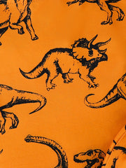 2pcs Little Boy Casual Dinosaurs Graphic Short Sleeve Tees & Shorts Set