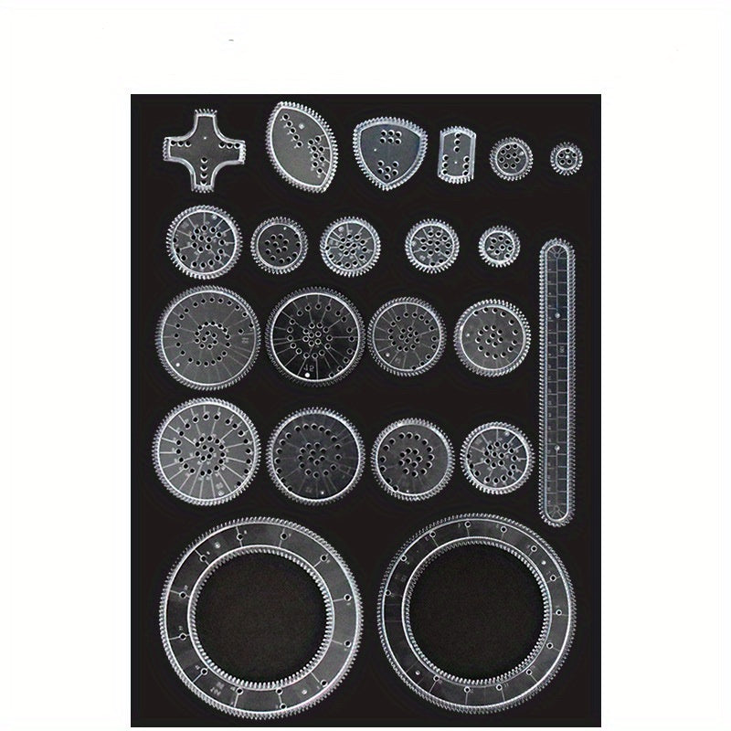 Spirograph Drawing Set Interlocking Gears & Wheels Geometric Ruler Creative
