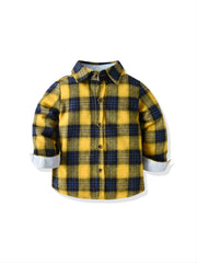 Boys' Colorblock Plaid Shirts