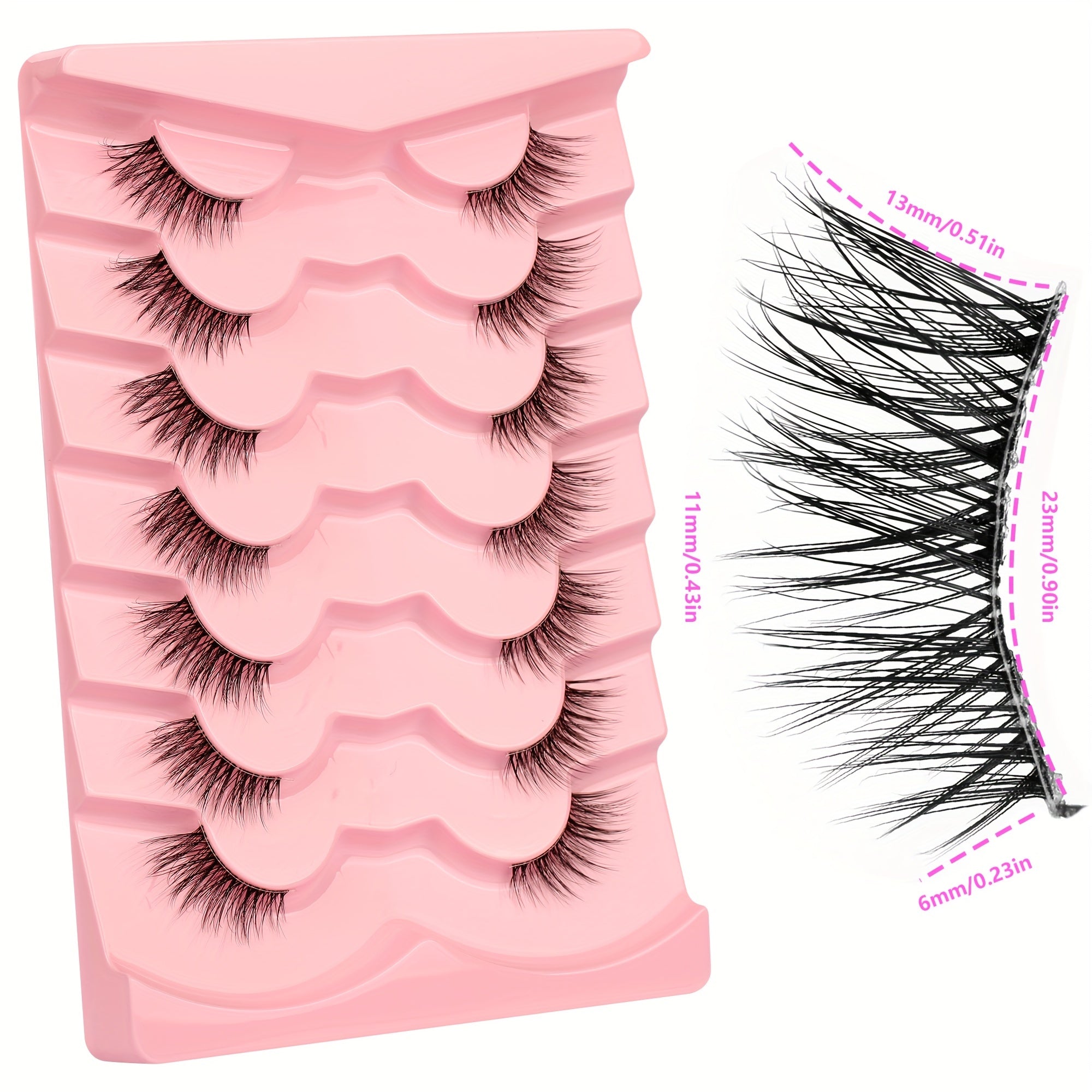 Cat Eyes Lashes Crisscross Half False Eyelashes Short Wispy Lashes