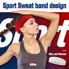 3pcs Sports Sweatband Unisex Fitness Headband for Sports Tennis & Gym