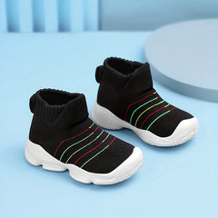 Kids Slip On Sock Shoes Woven Knit Sneakers