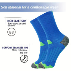 2 Pairs Circulation 15-20mmHg Compression Crew Socks