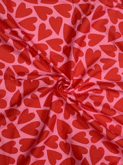 Women's Heart Print Button Up Blouse