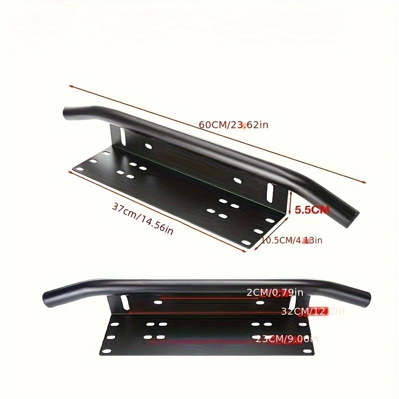 Universal Off Road Plate Light Frame With Auxiliary Lamp And Fog Light