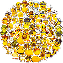 50pcs Yellow Duck Graffiti Stickers for Guitar Skateboard Phone Laptop