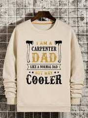 Funny Slogan Print Sweatshirt Men's Casual Graphic Crew Neck Pullover Sweatshirt