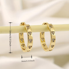 Geometric Zircon Earrings for Party Jewelry
