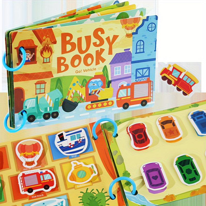 Children's Traffic Quiet Paste Book Busybook Baby Busy Book