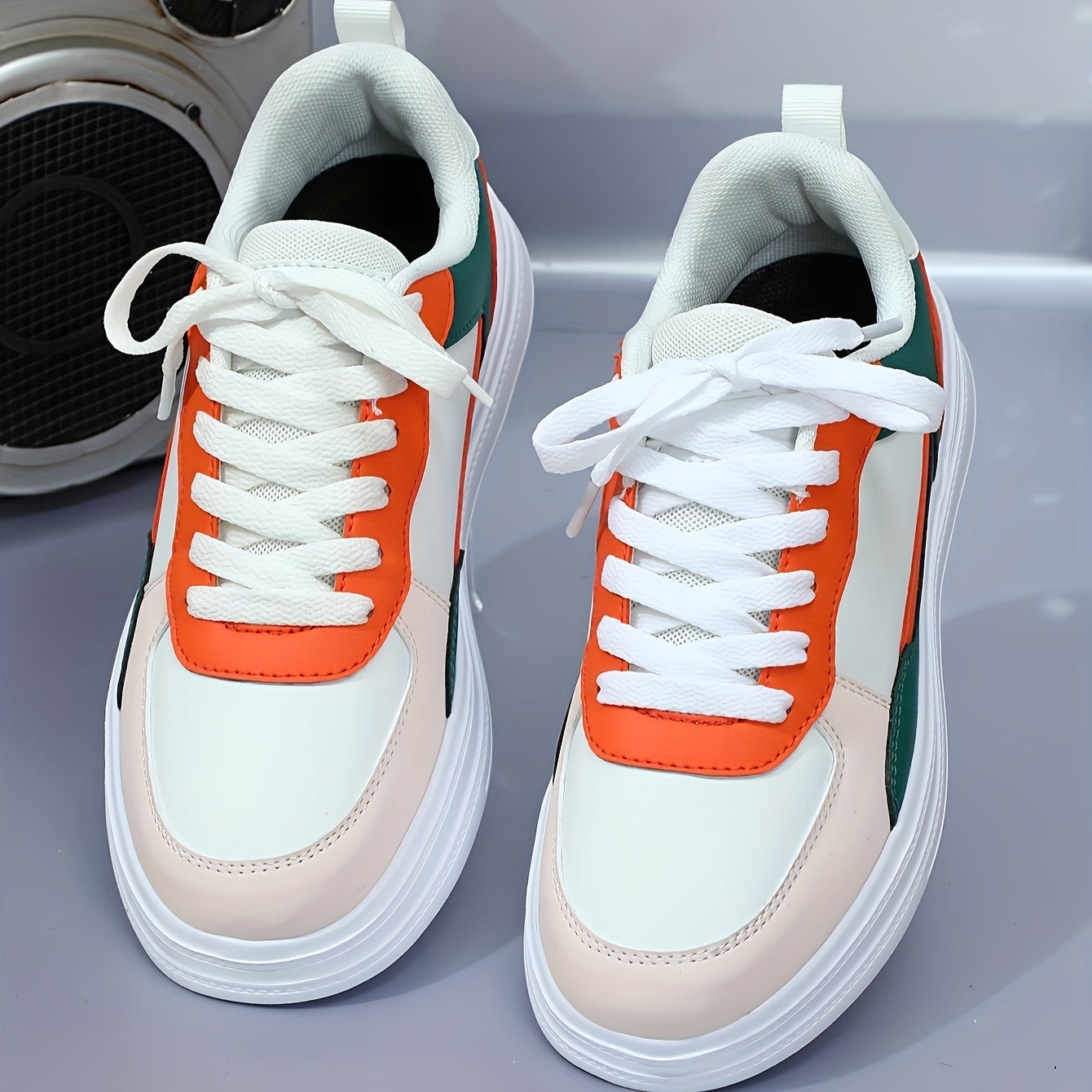 Flat Lace Up Skate Shoes Non Slip Outdoor Running Shoes