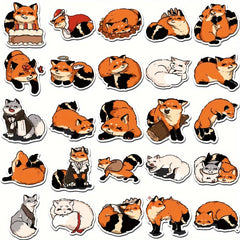 50pcs Little Fox Graffiti Stickers Holiday Decoration Luggage Waterproof