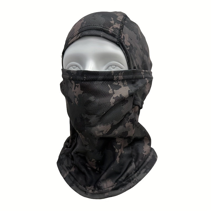 Camo Balaclava Hooded Face Mask in Khaki/CP