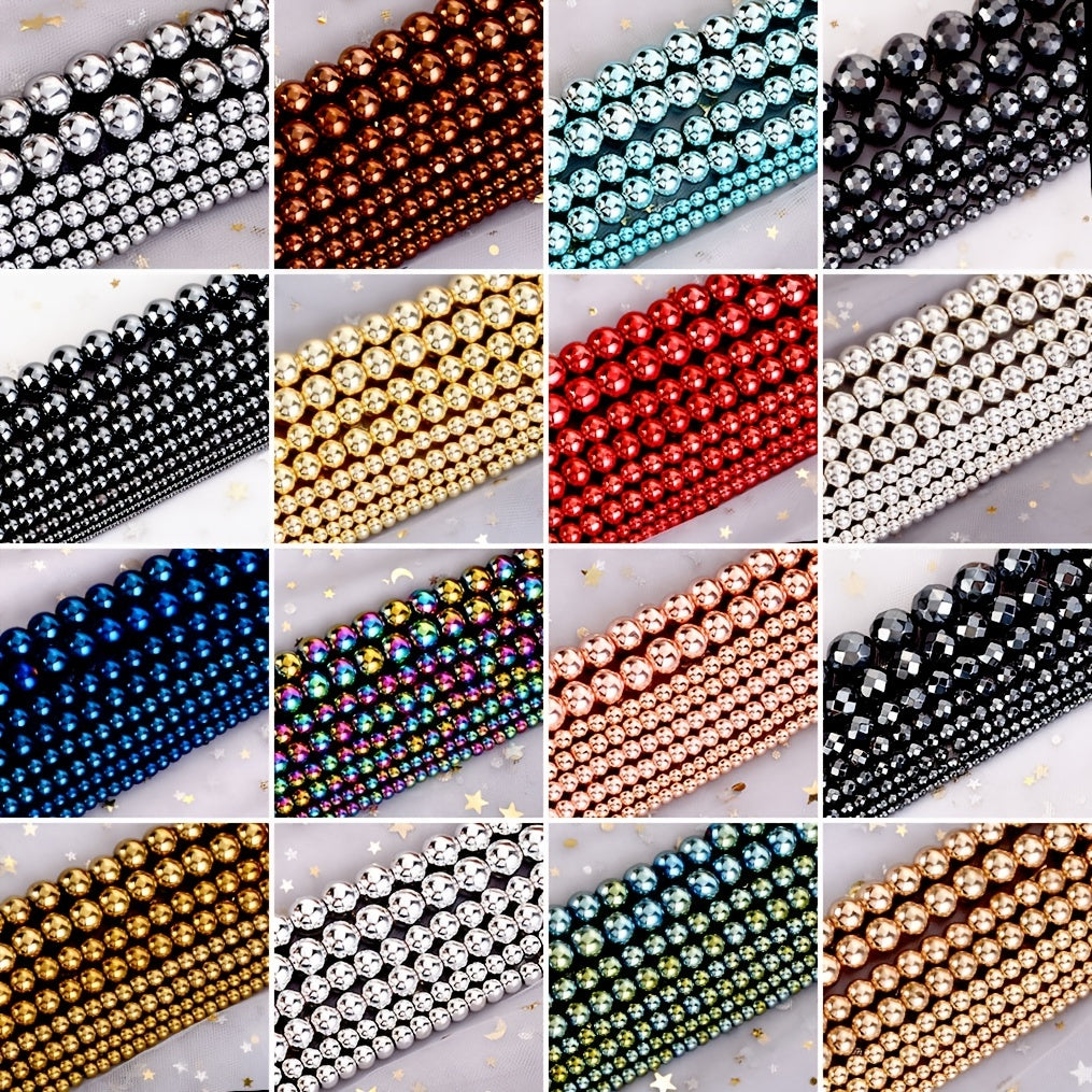 Natural Hematite Stone Round Beads for Jewelry Making