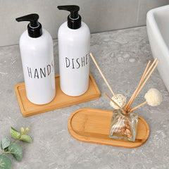 2pcs 500ml Reusable Soap Dispenser Bottles for Kitchen and Bathroom
