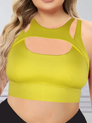 Women's Cut Out Racer Back Sports Bra