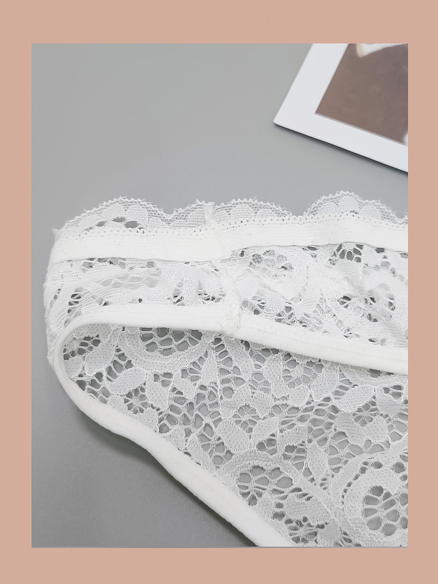 Sexy Lace Thongs with Scallop Trim, Set of 3