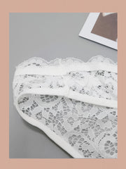 Sexy Lace Thongs with Scallop Trim, Set of 3