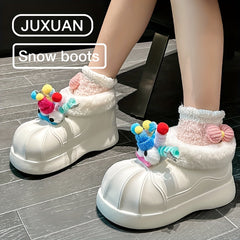 Women's Plush Lined Snow Boots Thermal Warm Shoes