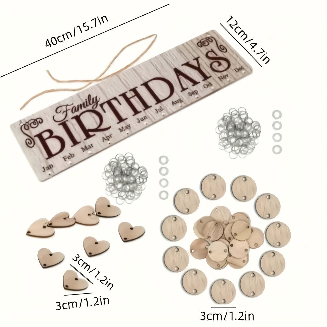 Family Birthday Board Hanging Calendar Wall Decoration