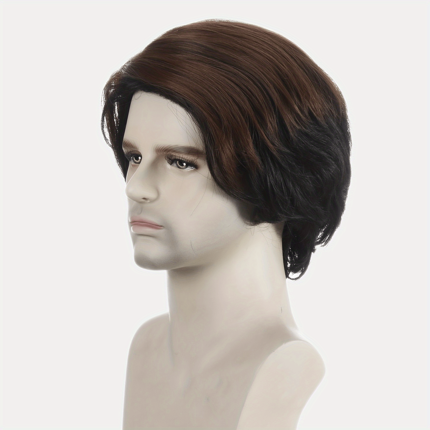 Men's Brown Costume Wig for Daily Wear