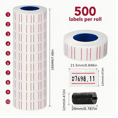 10pcs Gun Labels And 3pcs Ink Set