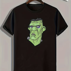 Funny Cartoon Print Men's Graphic T-shirt for Summer