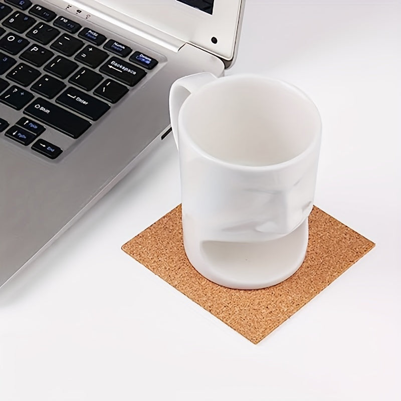 10pcs Square Self Adhesive Cork Coasters DIY Craft Office Supplies