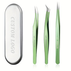3pcs Eyelash Extension Tweezers Set Makeup Tools