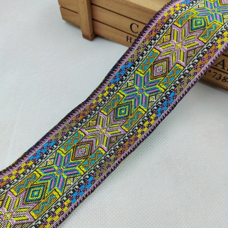Vintage Jacquard Lace Ribbon Trim Embroidered Sewing Polyester Lace Ribbon