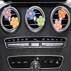 3pcs Small Flowers Scented Decoration Clip For Car Air Outlet