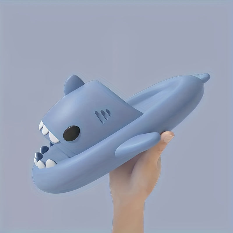 Boy's Cartoon Shark Lightweight Slippers for Indoor Outdoor Shower