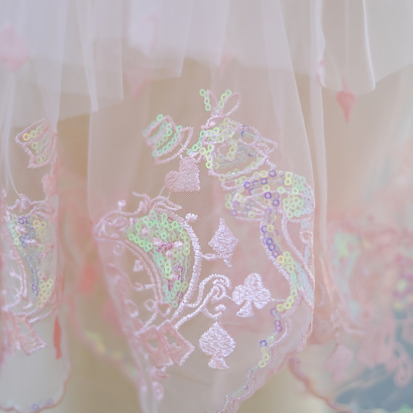 Yarn Wedding Veil Castle Print Sequin Headpiece Bridal Hair Accessories