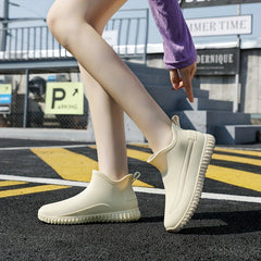 Women's Waterproof Non slip Rain Shoes Short Tube Thick Bottom