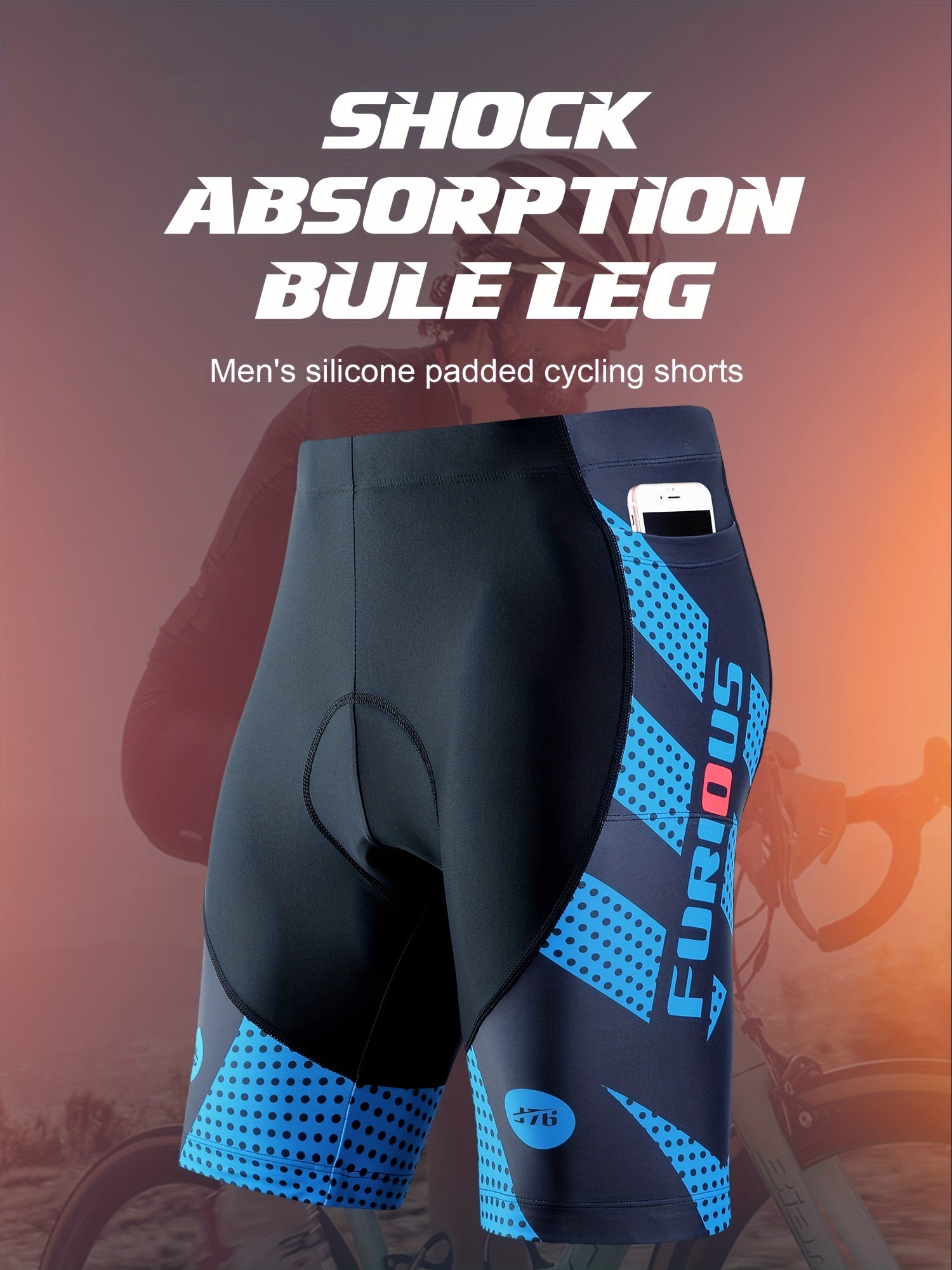 Men's Cycling Shorts with 3D Padding Lightweight Stretchy Racing